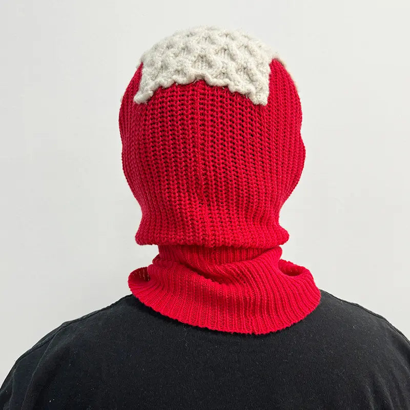The Colossal Titan balaclava, meticulously hand-knitted