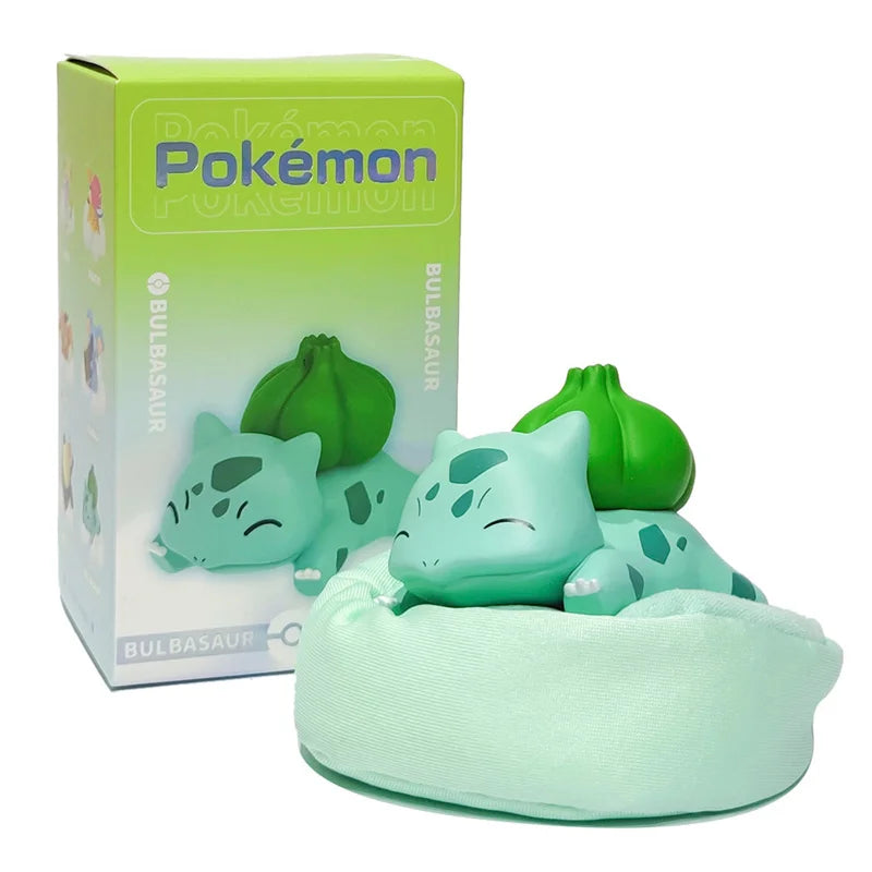 Genuine Pokemon Starry Dream Series Anime Figures With Plush Base Model Dolls Toy Pikachu Jirachi Eevee Komala Snorlax Kids Gift