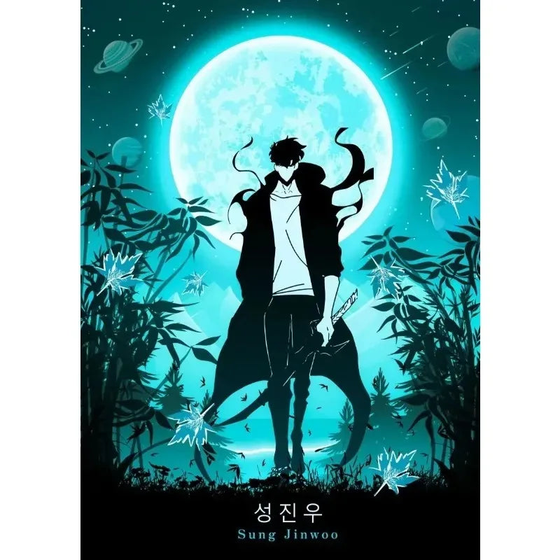 Solo Leveling Anime Canvas Poster – Comic Art Wall Decor