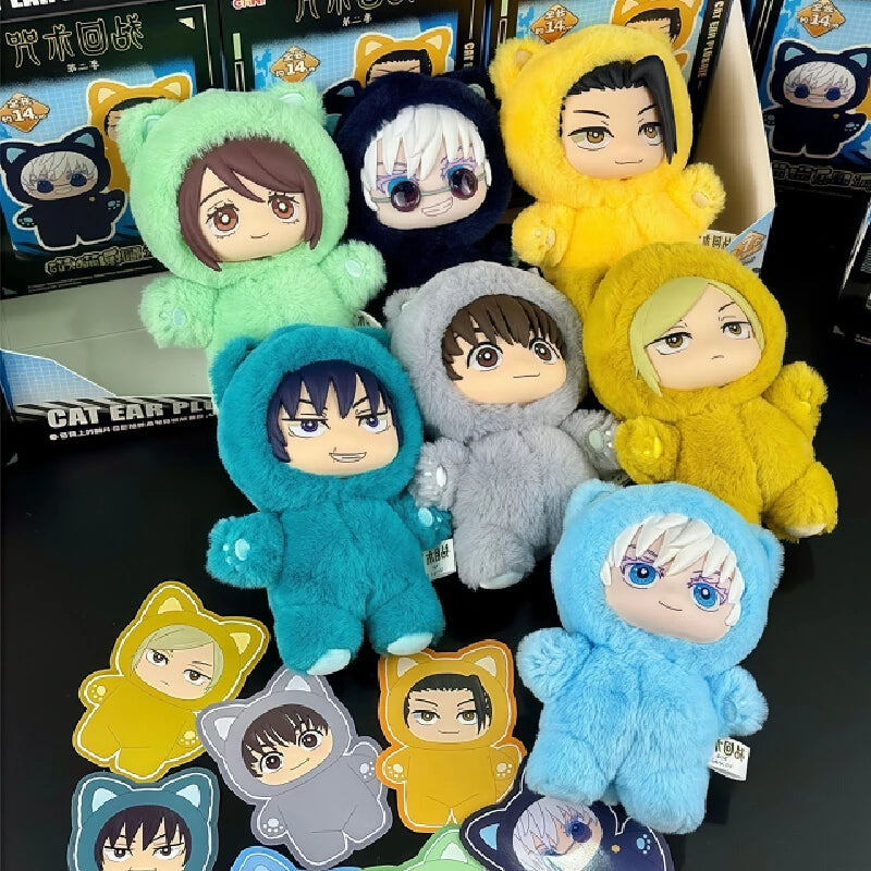 Jujutsu Kaisen Cat-Ear Plush (Labubu Style)