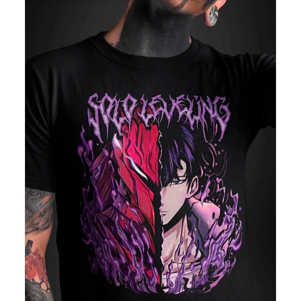 Solo Leveling Shadow Monarch T-Shirt – Anime-Inspired Casual Wear