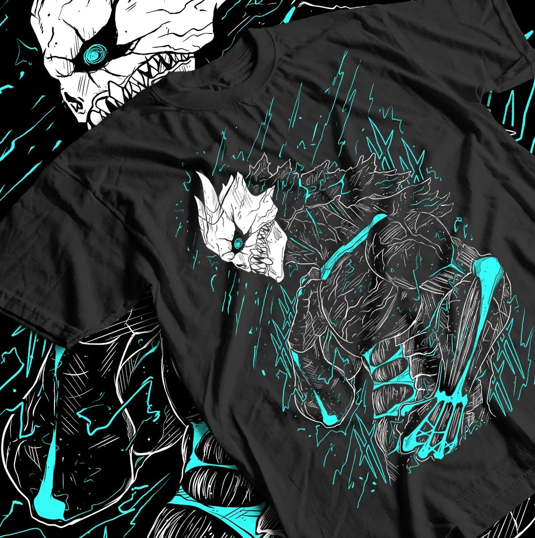 Kaiju no 8 T-shirt Mina Shiro kaij Manga Best Anime Graphic Tee Black Shirt 72477