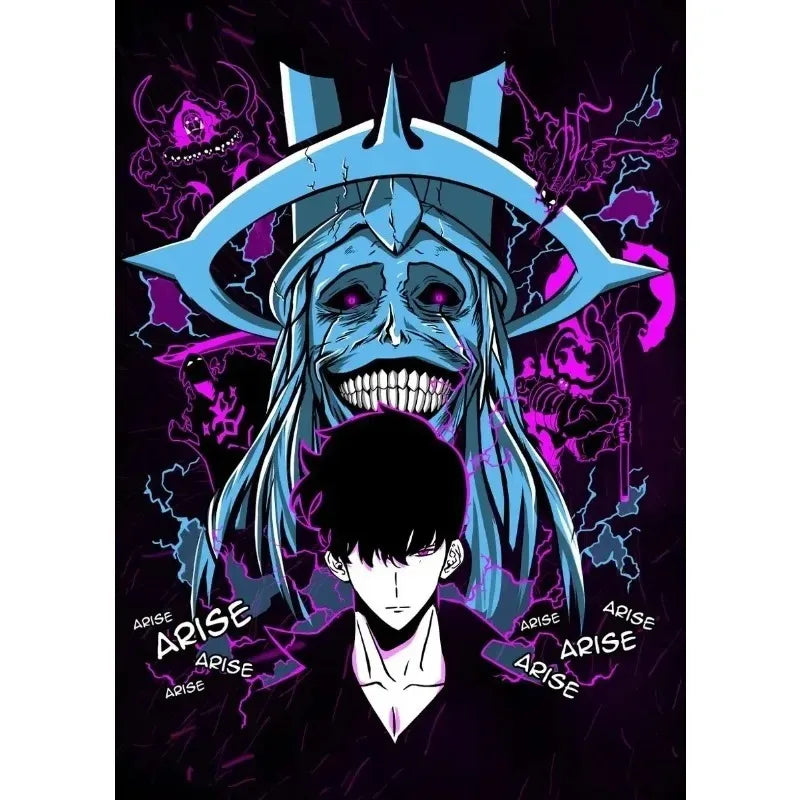 Solo Leveling Anime Canvas Poster – Comic Art Wall Decor