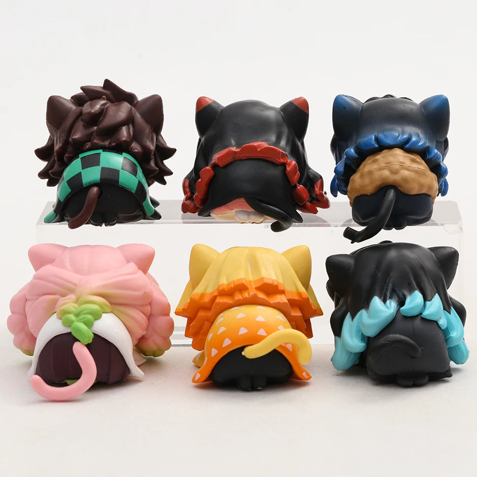 Demon Slayer Cat Figures
