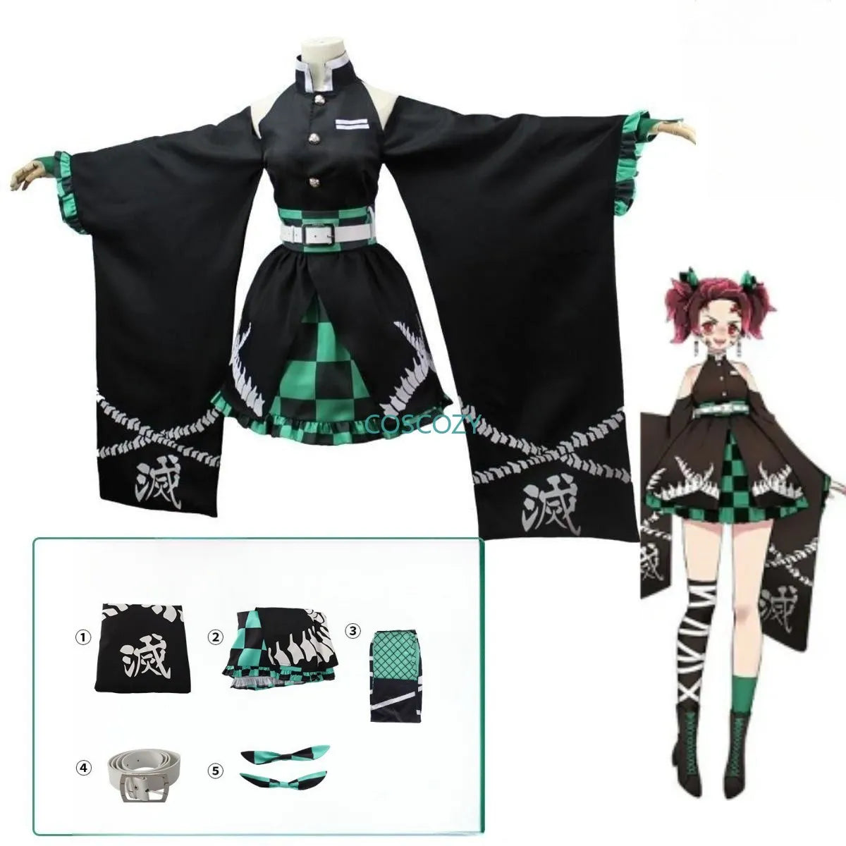 Kamado Tanjiro Kimono Cosplay