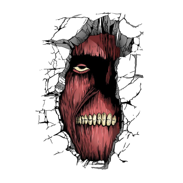Titan Sticker in the wall from attack on titan