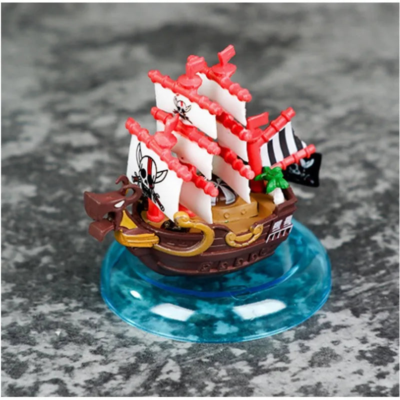 6Pcs One Piece - Mini Pirate Ships