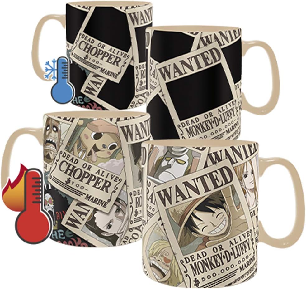 One Piece Straw Hat Crew Magic Mug & Coaster Set