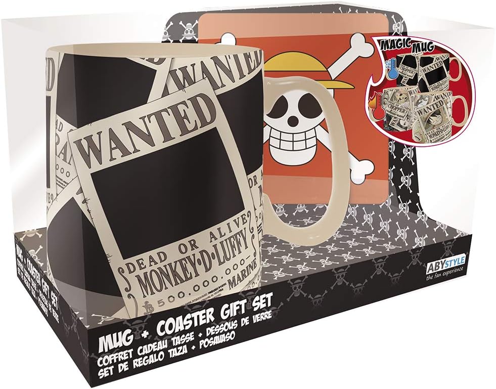 One Piece Straw Hat Crew Magic Mug & Coaster Set