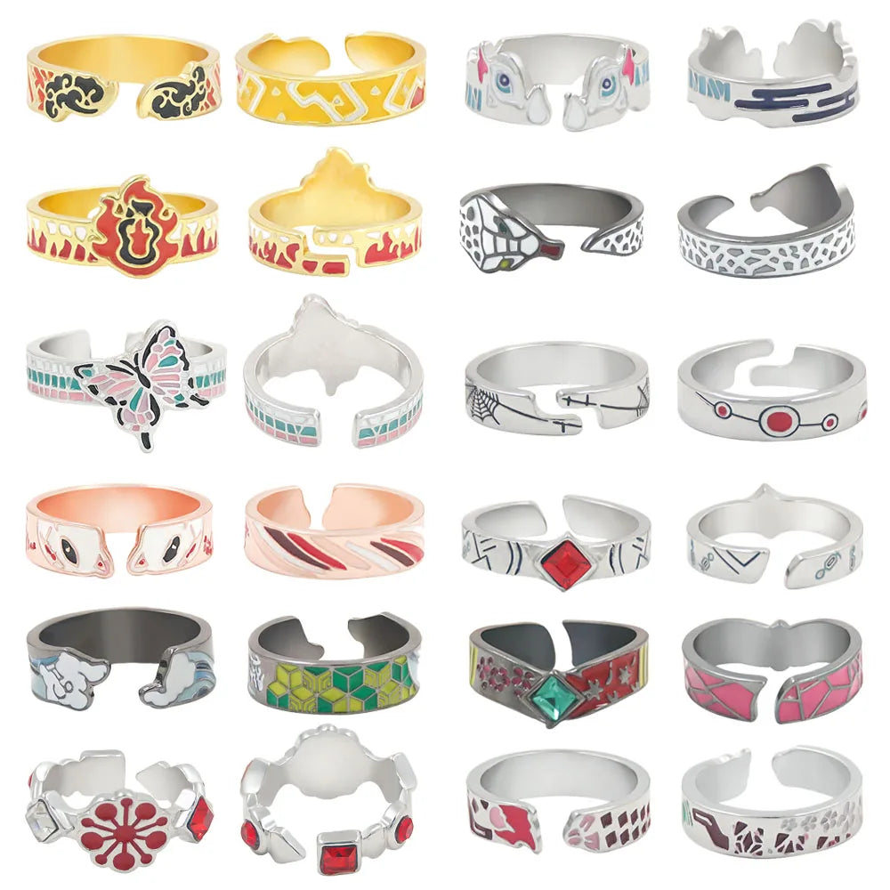 Demon Slayer Ring Set - 13 Piece Collection