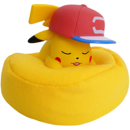 Genuine Pokemon Starry Dream Series Anime Figures With Plush Base Model Dolls Toy Pikachu Jirachi Eevee Komala Snorlax Kids Gift
