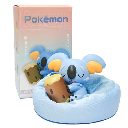 Genuine Pokemon Starry Dream Series Anime Figures With Plush Base Model Dolls Toy Pikachu Jirachi Eevee Komala Snorlax Kids Gift