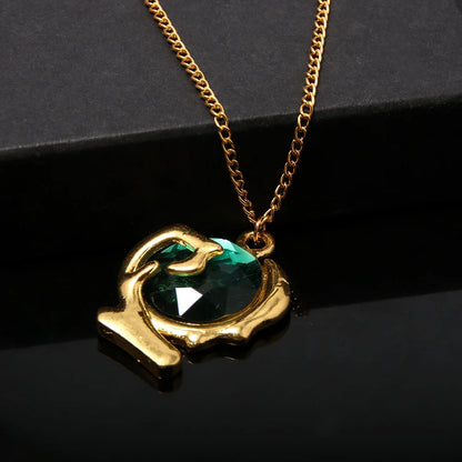 Breath Of The Wild Green Gem Necklace