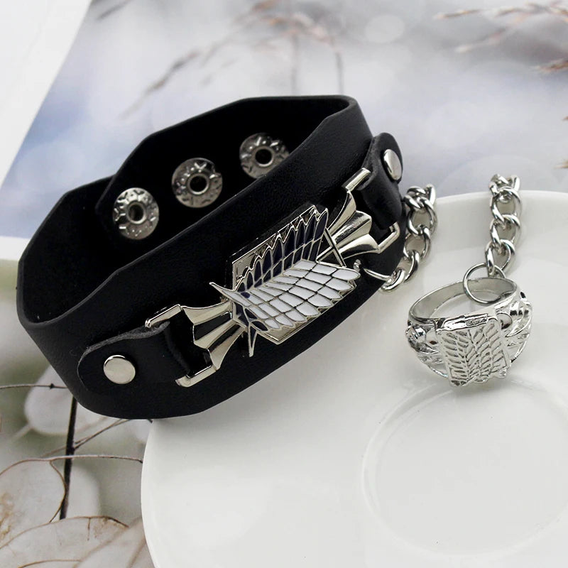 Attack on Titan Leather Bracelet