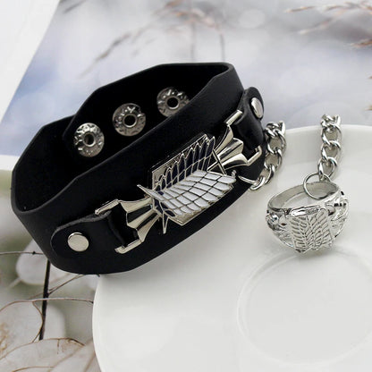 Attack on Titan Leather Bracelet