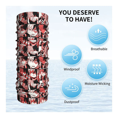 Bakugou Katsuki Logo X Bandana Winter Neck Warmer Windproof Wrap Face Scarf for Ski Boku No My Hero Academia Gaiter Headband