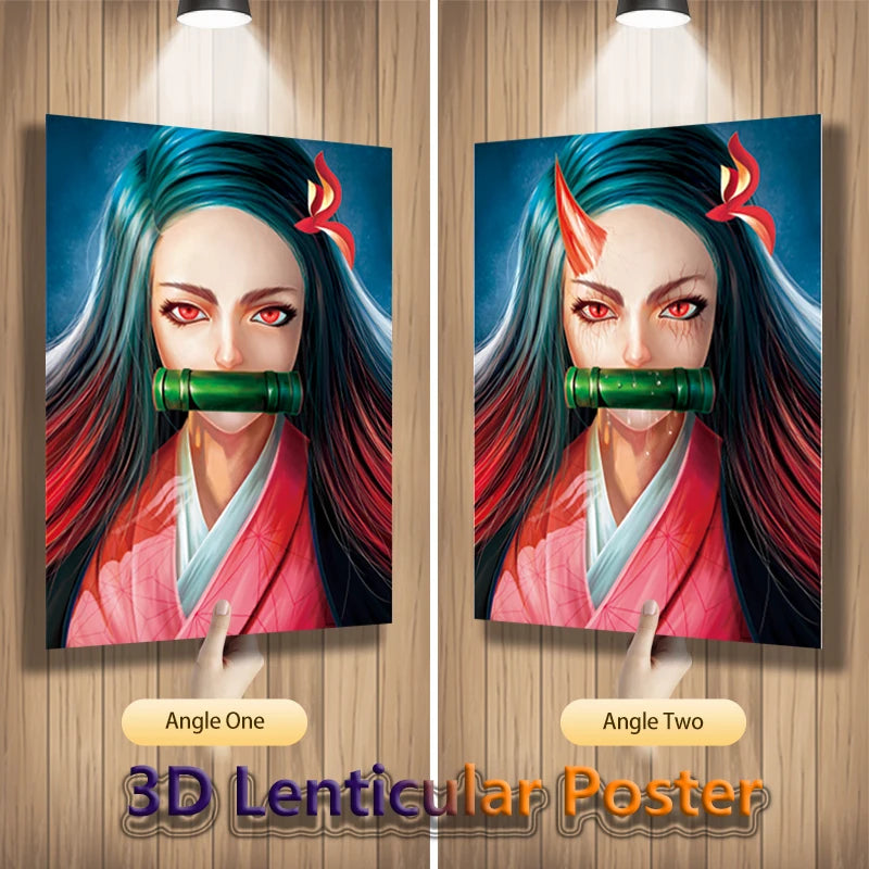 Demon Slayer 3D Motion Print Posters