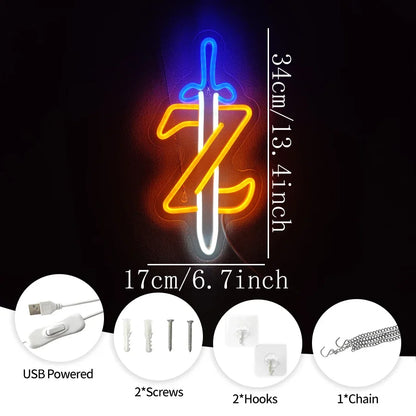 Legend of Zelda Master Sword Neon Light
