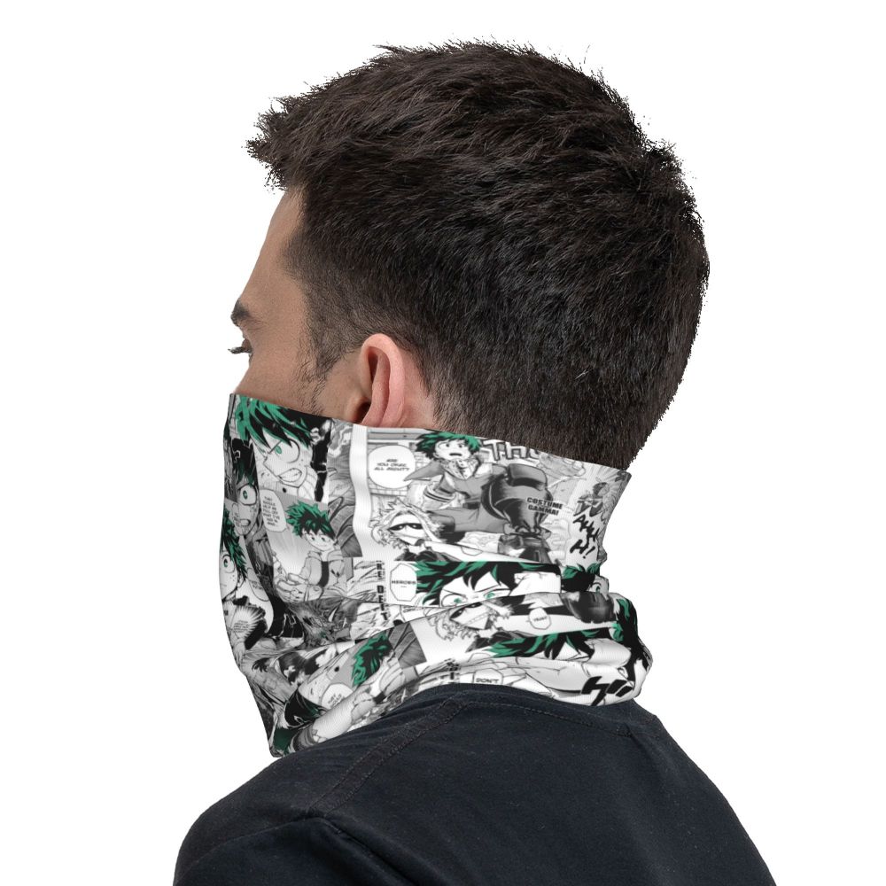 Bakugou Katsuki Logo X Bandana Winter Neck Warmer Windproof Wrap Face Scarf for Ski Boku No My Hero Academia Gaiter Headband