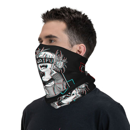 Bakugou Katsuki Logo X Bandana Winter Neck Warmer Windproof Wrap Face Scarf for Ski Boku No My Hero Academia Gaiter Headband