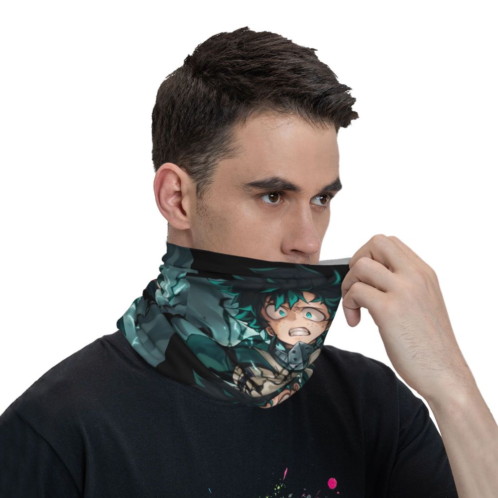 Bakugou Katsuki Logo X Bandana Winter Neck Warmer Windproof Wrap Face Scarf for Ski Boku No My Hero Academia Gaiter Headband