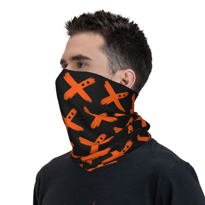 Bakugou Katsuki Logo X Bandana Winter Neck Warmer Windproof Wrap Face Scarf for Ski Boku No My Hero Academia Gaiter Headband