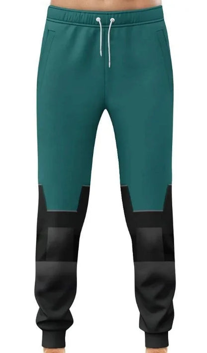 2024 New My Hero Academy Green Valley Long Fighting Suit 3D Digital Print Ear Double layered Hat Sweater