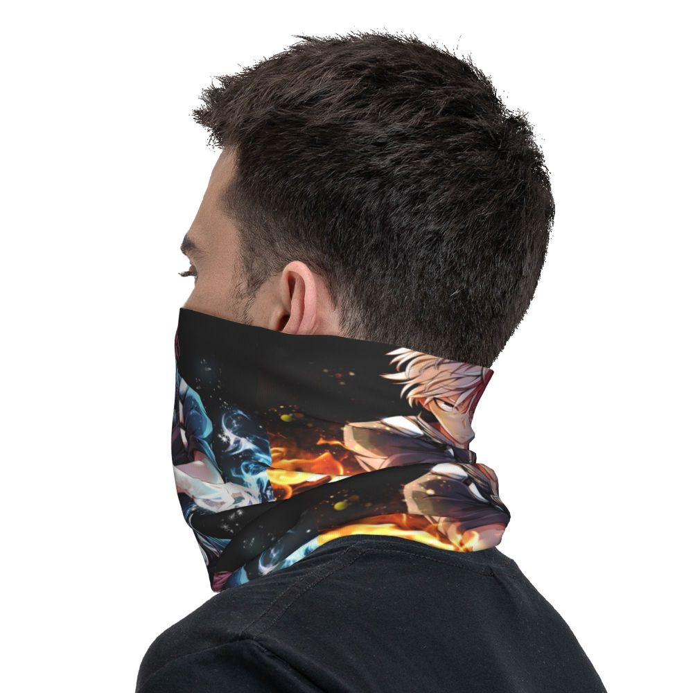 Bakugou Katsuki Logo X Bandana Winter Neck Warmer Windproof Wrap Face Scarf for Ski Boku No My Hero Academia Gaiter Headband