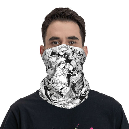 Bakugou Katsuki Logo X Bandana Winter Neck Warmer Windproof Wrap Face Scarf for Ski Boku No My Hero Academia Gaiter Headband