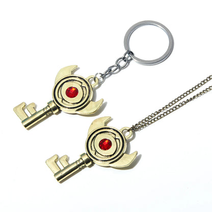 Crimson Eye Key Pendant