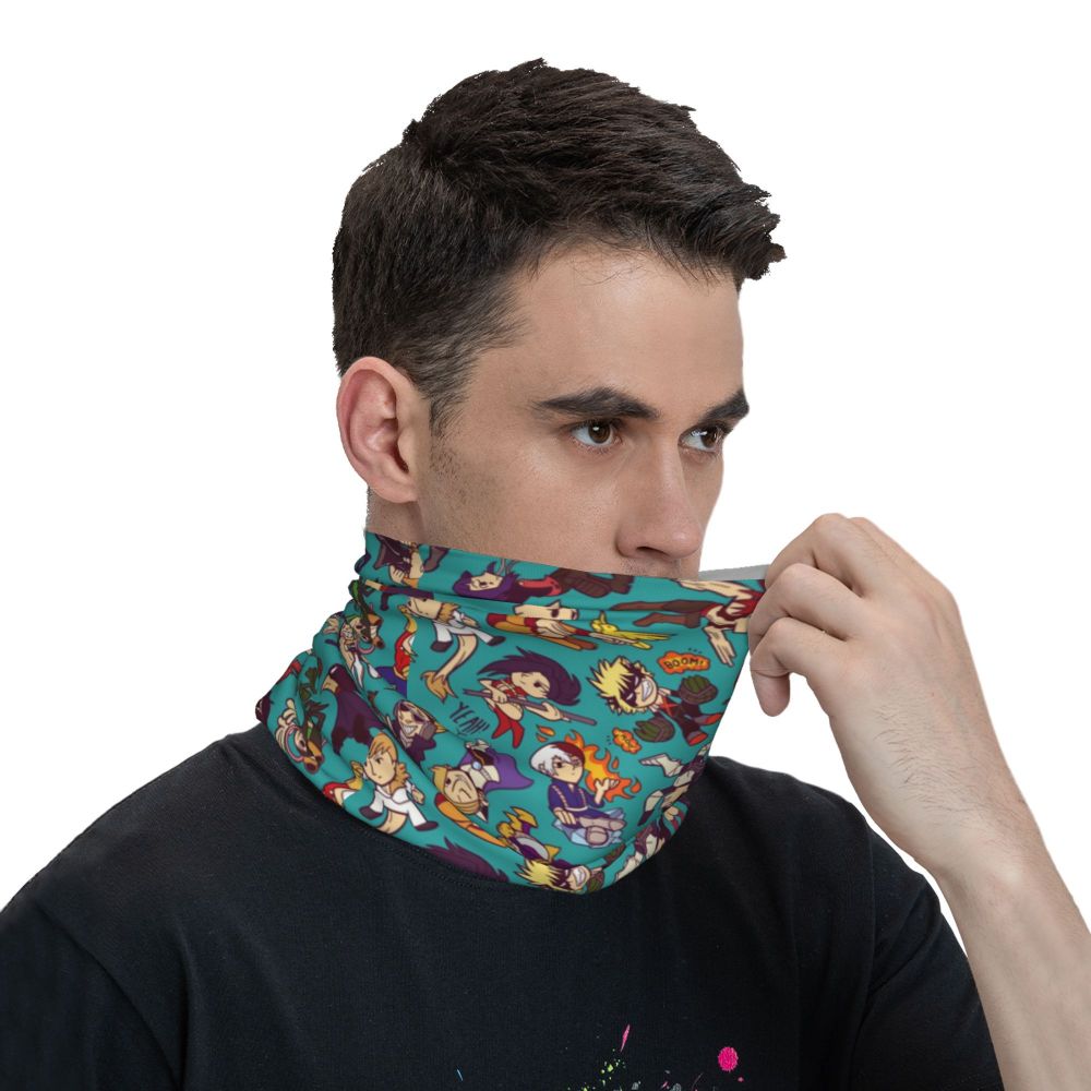 Bakugou Katsuki Logo X Bandana Winter Neck Warmer Windproof Wrap Face Scarf for Ski Boku No My Hero Academia Gaiter Headband