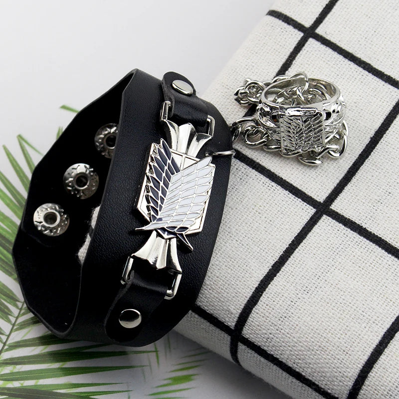 Attack on Titan Leather Bracelet