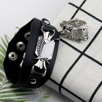 Attack on Titan Leather Bracelet