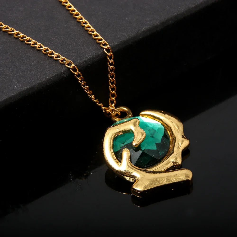 Breath Of The Wild Green Gem Necklace