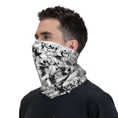 Bakugou Katsuki Logo X Bandana Winter Neck Warmer Windproof Wrap Face Scarf for Ski Boku No My Hero Academia Gaiter Headband