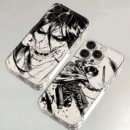 Anime Attack On Titan Hot Phone Case For Xiaomi Redmi Note 13 12 12C 11 10 10C 13C 10s 9 9A 9T 9CPro Max 4G 5G Transparent Cover