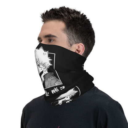 Bakugou Katsuki Logo X Bandana Winter Neck Warmer Windproof Wrap Face Scarf for Ski Boku No My Hero Academia Gaiter Headband