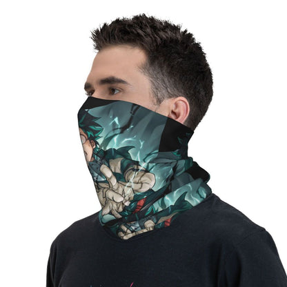 Bakugou Katsuki Logo X Bandana Winter Neck Warmer Windproof Wrap Face Scarf for Ski Boku No My Hero Academia Gaiter Headband