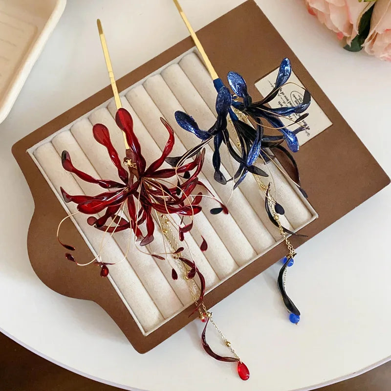 Handmade Spider Lily Hairpin