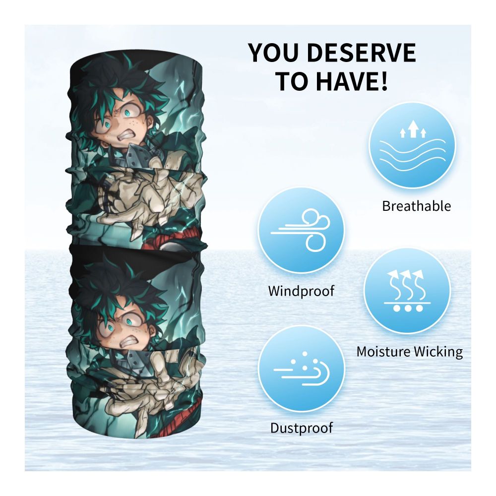 Bakugou Katsuki Logo X Bandana Winter Neck Warmer Windproof Wrap Face Scarf for Ski Boku No My Hero Academia Gaiter Headband