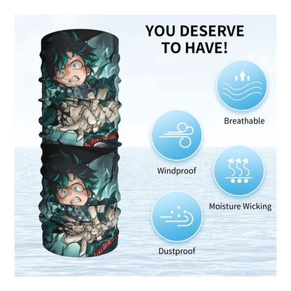 Bakugou Katsuki Logo X Bandana Winter Neck Warmer Windproof Wrap Face Scarf for Ski Boku No My Hero Academia Gaiter Headband