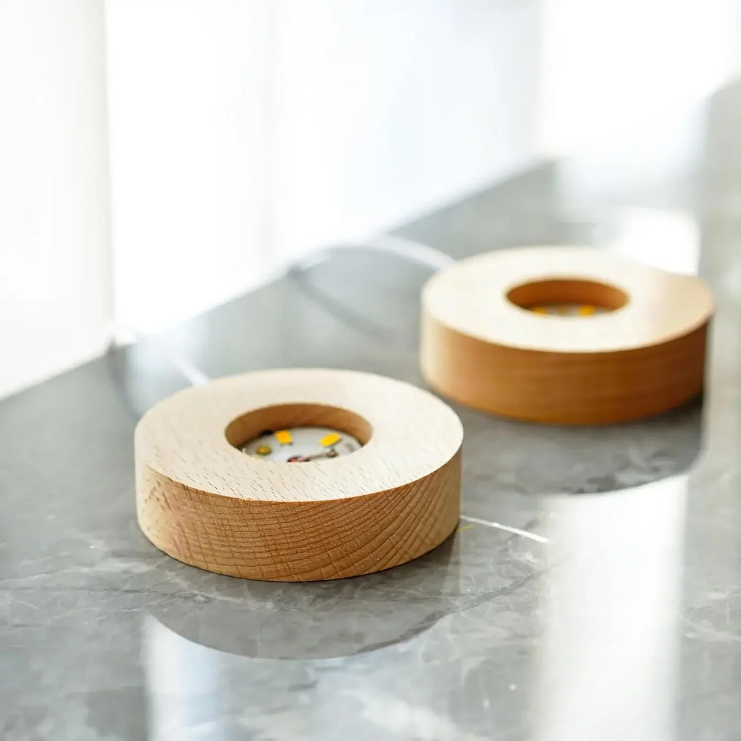 Wooden LED Crystal Ball Stand