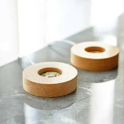 Wooden LED Crystal Ball Stand
