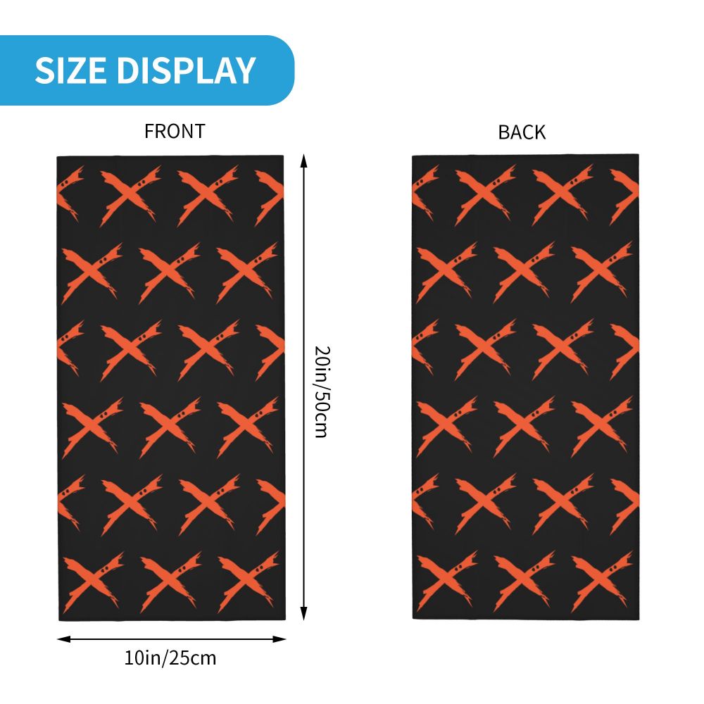 Bakugou Katsuki Logo X Bandana Winter Neck Warmer Windproof Wrap Face Scarf for Ski Boku No My Hero Academia Gaiter Headband