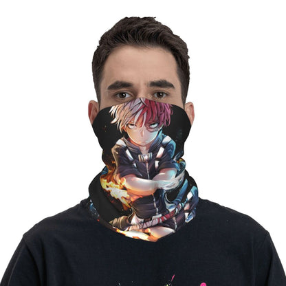 Bakugou Katsuki Logo X Bandana Winter Neck Warmer Windproof Wrap Face Scarf for Ski Boku No My Hero Academia Gaiter Headband