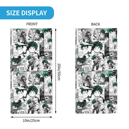 Bakugou Katsuki Logo X Bandana Winter Neck Warmer Windproof Wrap Face Scarf for Ski Boku No My Hero Academia Gaiter Headband
