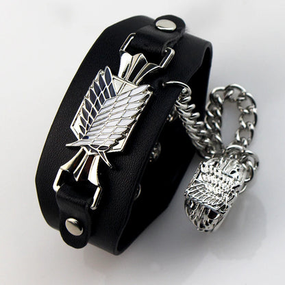Attack on Titan Leather Bracelet