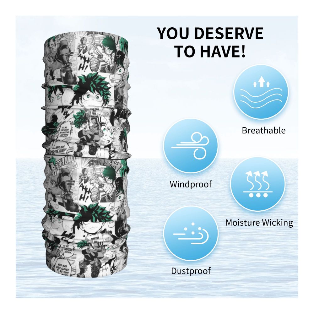 Bakugou Katsuki Logo X Bandana Winter Neck Warmer Windproof Wrap Face Scarf for Ski Boku No My Hero Academia Gaiter Headband