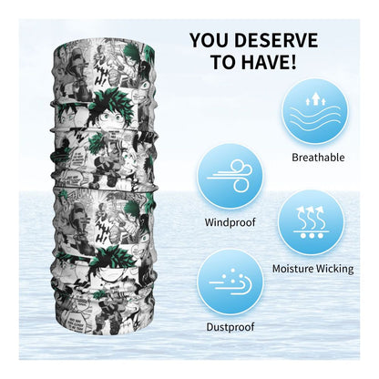 Bakugou Katsuki Logo X Bandana Winter Neck Warmer Windproof Wrap Face Scarf for Ski Boku No My Hero Academia Gaiter Headband