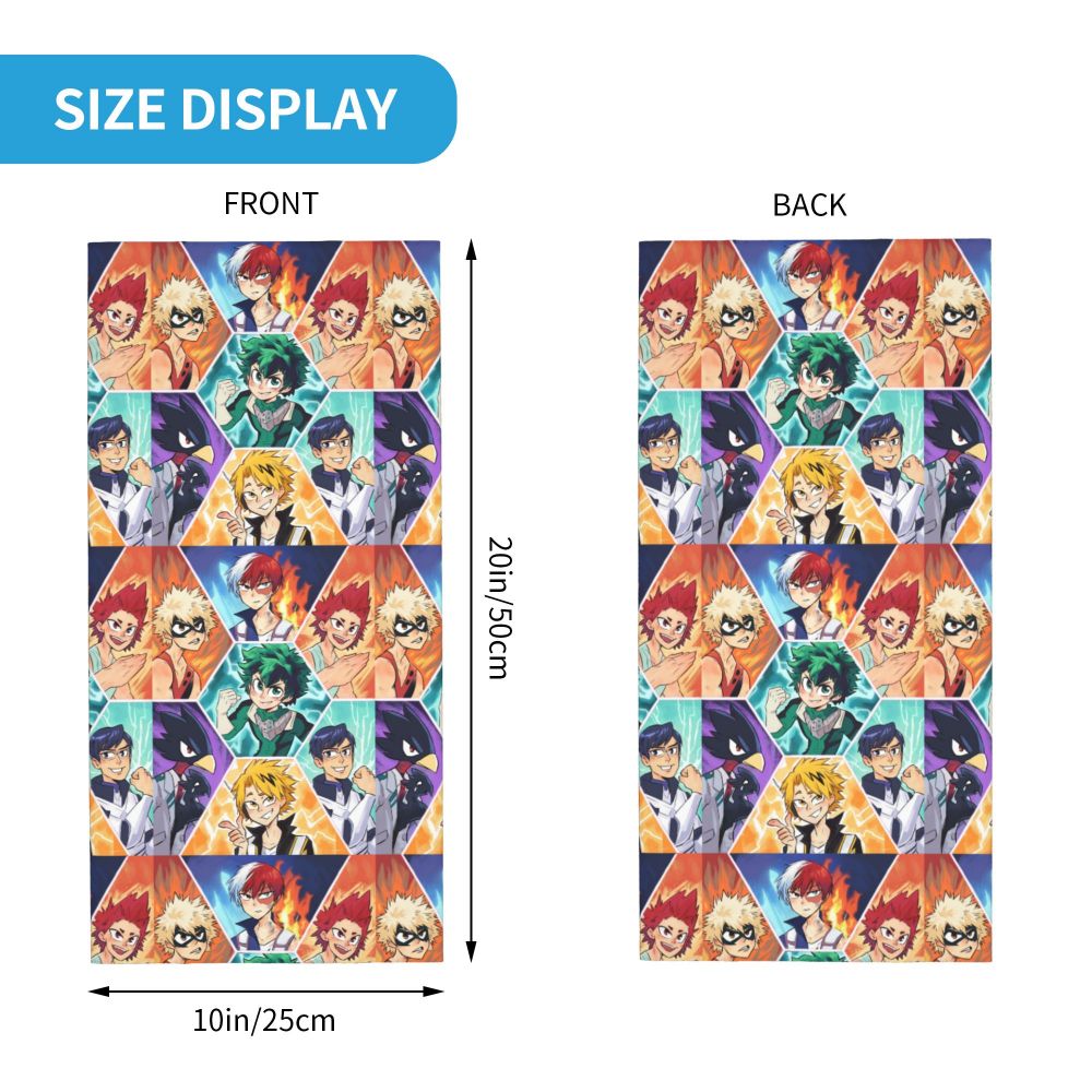 Bakugou Katsuki Logo X Bandana Winter Neck Warmer Windproof Wrap Face Scarf for Ski Boku No My Hero Academia Gaiter Headband